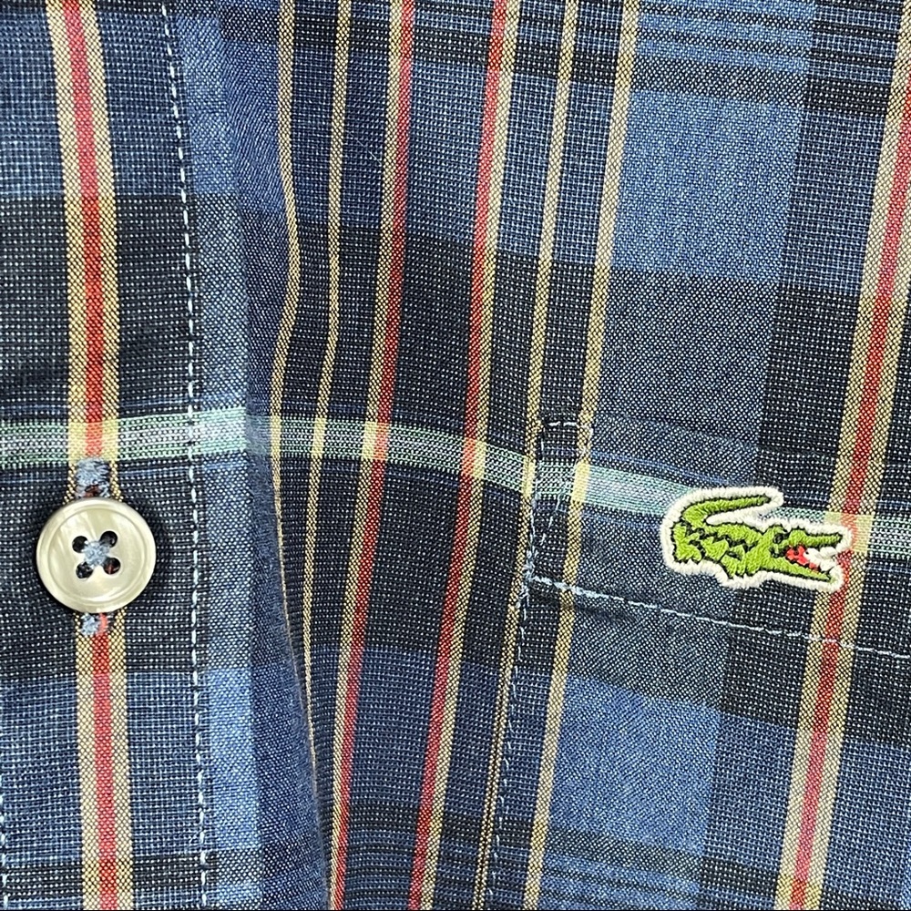 Lacoste plaid 2 pack shirt bundle - sz 38 (small, neck 14.5) - Picture 12 of 13